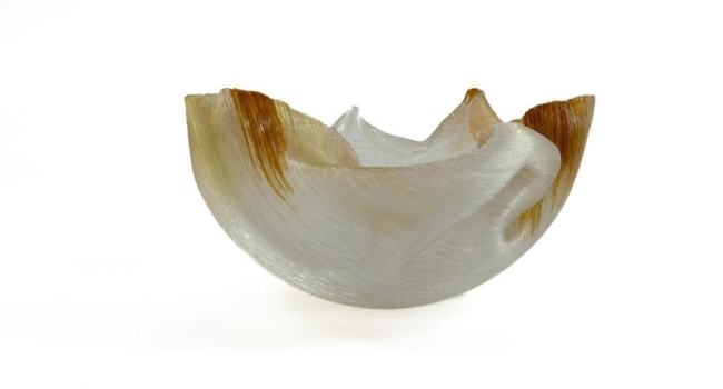Toots Zynsky (b. 1951) Fused Glass Sculpture, Coupe, 1986