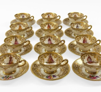 european antique dresden saxxony teacups and saucers