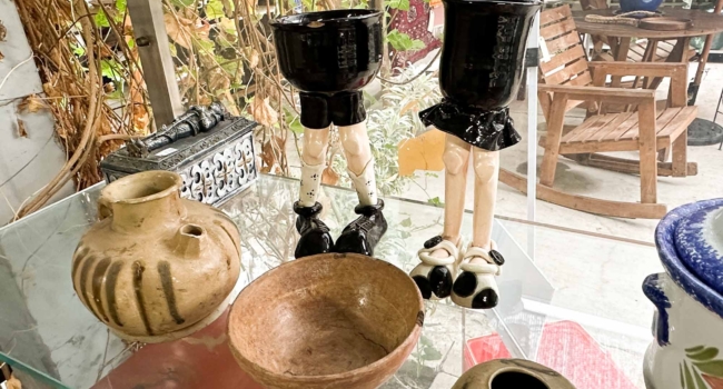 antique collectibles at an estate sale