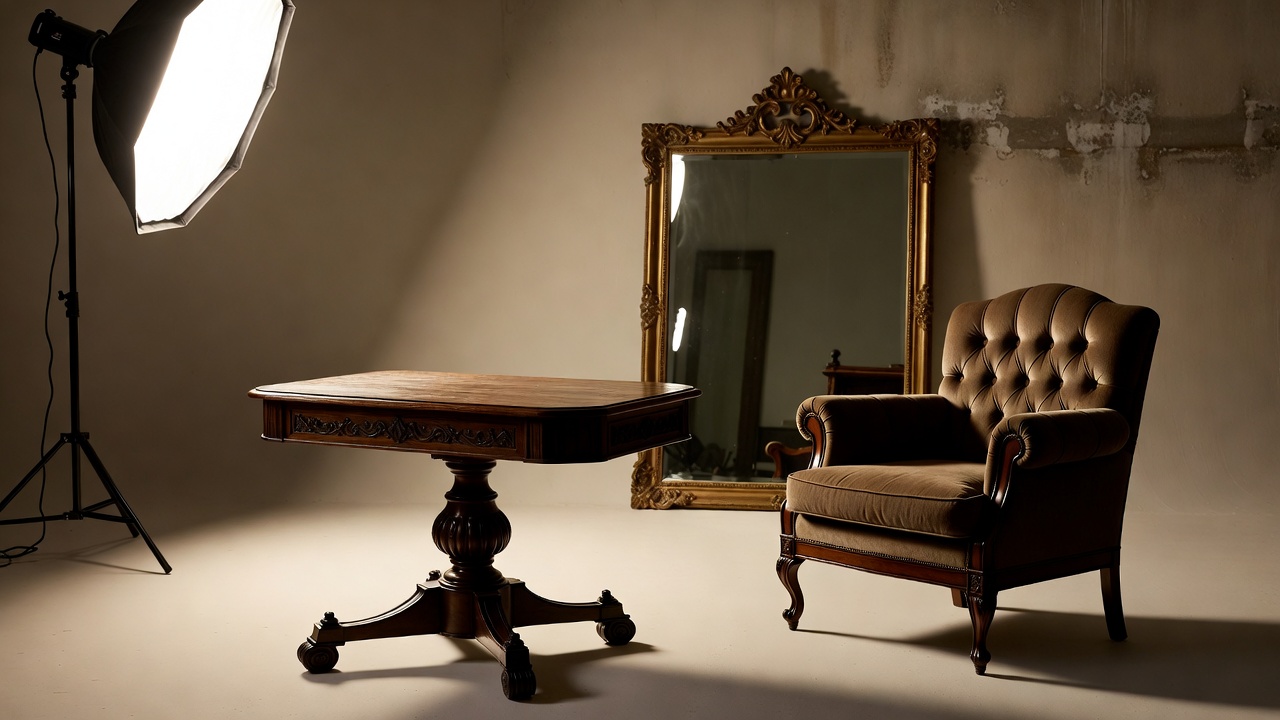 professional photo shoot for furniture selling at auction